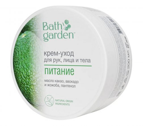 Bath Garden Крем-уход питательный для рук лица и тела Питание 200мл