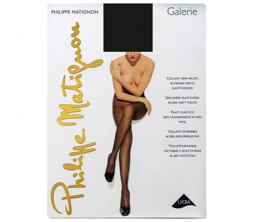 Philippe Matignon Колготки Galerie 40 den 5-XL Черный