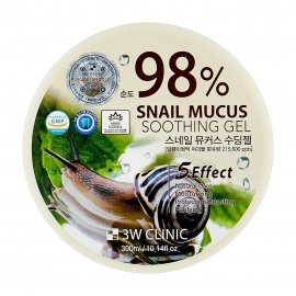 3W Clinic Snail Mucus Гель универсальный для лица и тела на основе 98% муцина улитки 300мл