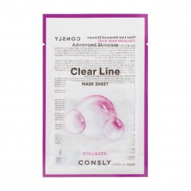 Consly Clear Line Маска тканевая укрепляющая с коллагеном 25мл