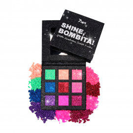 7Days Палетка теней для век с глиттером Shine Bombita!
