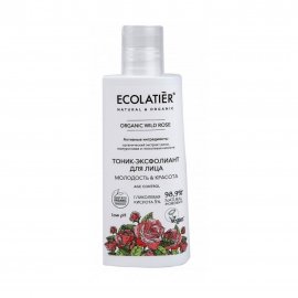 Ecolatier Organic Wild Rose Тоник-эксфолиант для лица Молодость и красота 250мл