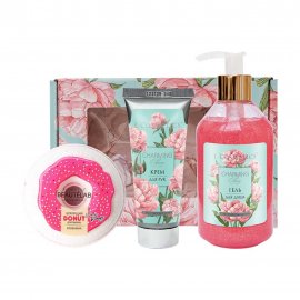 L'Cosmetics Blossom Набор Люби себя Гель для душа 250мл+Крем для рук 75мл+Шар бурлящий Клубника 160г