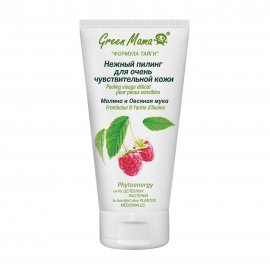 Green Mama Формула Тайги Пилинг для очень чувствительной кожи Малина и Овсяная мука 100мл