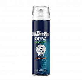 Gillette Men Fusion5 Proglide Sensitive Пена для бритья 2в1 Active Sport 250мл