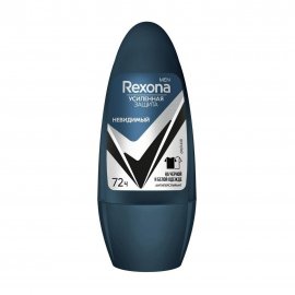 Rexona Men Усиленная защита Дезодорант-антиперспирант ролик Невидимый на черном и белом 50мл