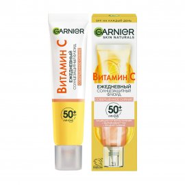 Garnier Skin Naturals Флюид солнцезащитный тонирующий Витамин С Совершенное сияние SPF50+ 40мл