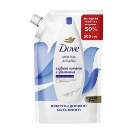 Dove Крем-гель для душа Глубокое питание и увлажнение в мягкой упаковке 500мл