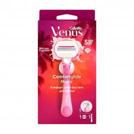 Gillette Venus ComfortGlide Miami Станок бритвенный с 1 сменной кассетой+Держатель