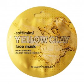 Cafe Mimi Маска для лица Желтая глина и Персик 10мл