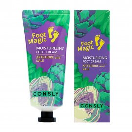 Consly Крем увлажняющий для ног Артишок и капуста кейл 100мл