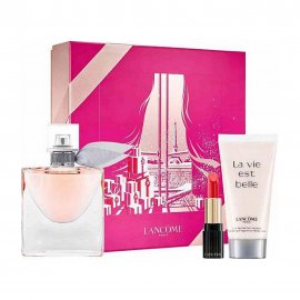 Lancome La Vie Est Belle Набор Парфюмерная вода 50мл+Помада L'absolu+Молочко для тела 50мл