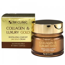 3W Clinic Collagen&Luxury Крем для лица с коллагеном и коллоидным золотом 100мл