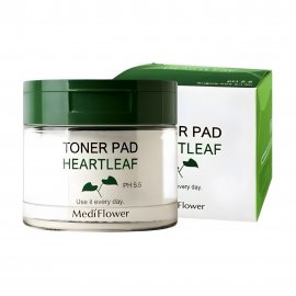 Medi Flower Heartleaf Тонер пэды увлажняющие для лица с экстрактом хауттюйнии 60шт