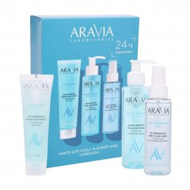 Aravia Laboratories Набор Hydration Гель для умывания 200мл+Мист для лица 110мл+Маска для лица 100мл