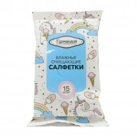 Гурмандиз Салфетки влажные очищающие 15шт