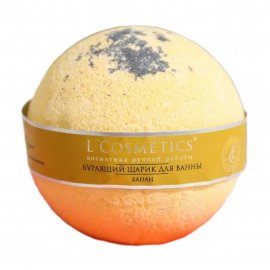 L'Cosmetics Шар бурлящий с пеной для ванны Банан 120гр