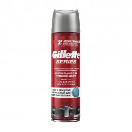 Gillette Men Series Гель для бритья для чувствительной кожи Pure&Sensitive 200мл