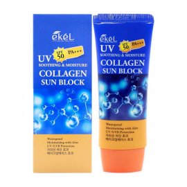 Ekel UV Soothing&Moisture SPF50 Крем солнцезащитный для лица и тела с коллагеном 70мл