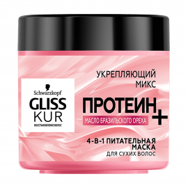 Schwarzkopf Gliss Kur Маска для волос 4 в 1 питательная 400мл