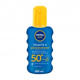 Nivea Sun Спрей солнцезащитный увлажняющий для тела Защита и Увлажнение SPF50+ 200мл