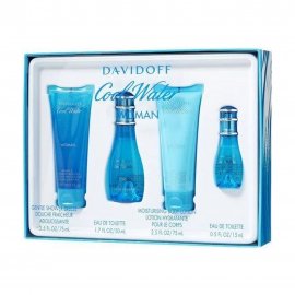 Davidoff Cool Water Набор Туалетная вода 50мл+15мл+Лосьон для тела 75мл+Гель для душа 75мл