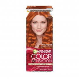 Garnier Color Sensation Роскошь цвета Крем-краска для волос 7.40 Янтарный Ярко-рыжий