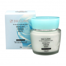 3W Clinic Excellent White Крем для лица осветляющий 50г