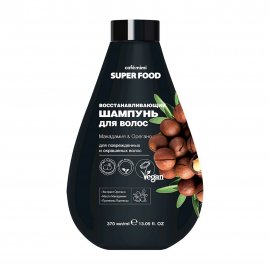 Cafe Mimi Super Food Шампунь восстанавливающий для волос Макадамия и Орегано 370мл