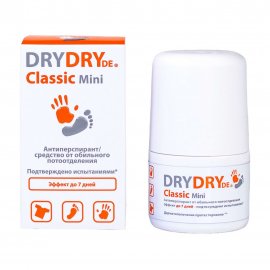 Dry Dry De Classic (Де Классик) Антиперспирант-ролик мини Средство от обильного потоотделения 20мл