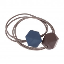 Dewal Beauty Резинки для волос Цветные кубики крупные 2шт Синий и коричневый DBR3836-2