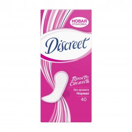 Discreet Прокладки гигиенические ежедневные Normal Single Просто свежесть 40шт