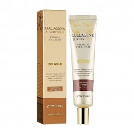 3W Clinic Collagen&Luxury Gold Крем для кожи вокруг глаз с золотом и коллагеном 40мл