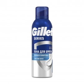 Gillette Уход Пена питающая и тонизирующая для бритья Series с маслом какао 200мл