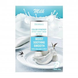 Deoproce Color Synergy Effect Маска тканевая для лица с экстрактом ласточкиного гнезда и молока 20гр