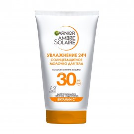 Garnier Ambre Solaire Молочко солнцезащитное для лица и тела Увлажнение 24 часа SPF30 50мл