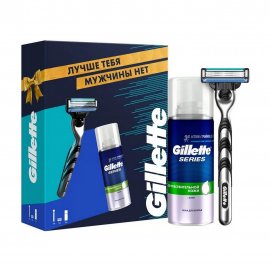 Gillette Станок Mach3 Start с 1 кассетой+Пена для бритья Series Sensitive 100мл