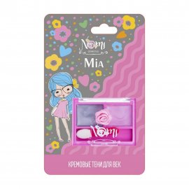 Nomi Тени детские кремовые для век Mia Серебристый+Розовый