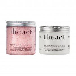 The Act Набор Масло твердое Красный апельсин 180гр+Детокс-скраб для ног и соль для ванны 2в1 300гр