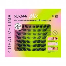 She See Набор накладных ресниц Микс Creativ Line N38.1 Пенелопа, Царица, Мия