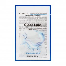 Consly Clear Line Маска тканевая глубоко увлажняющая с гиалуроновой кислотой 25мл