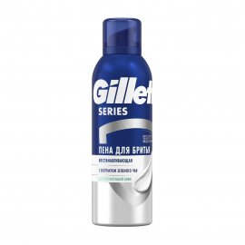 Gillette Уход Пена для бритья восстанавливающая  для чувствительной кожи Series Зеленый чай 200мл