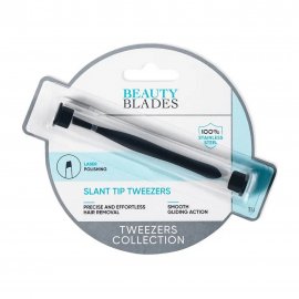 Beauty Blades Пинцет со скошенными кончиками в пластиковом футляре