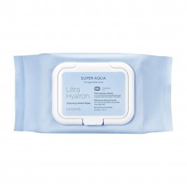 Missha Super Aqua Ultra Hyalron Салфетки влажные для умывания и снятия макияжа 30шт