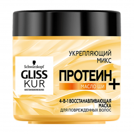 Schwarzkopf Gliss Kur Маска для волос 4 в 1 восстанавливающая 400мл