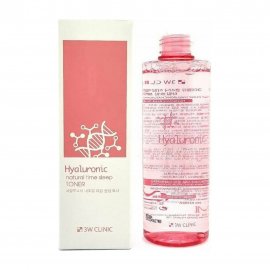 3W Clinic Hyaluronic Natural Time Тонер увлажняющий с гиалуроновой кислотой 300мл
