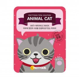 PrettySkin Total Solution Animal Cat Anti-Wrinkle Маска тканевая для лица антивозрастная 25 гр