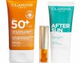 Clarins Solaire Набор Крем для лица против морщин SPF50 50мл+Масло-блеск 01+Бальзам после загара 30м