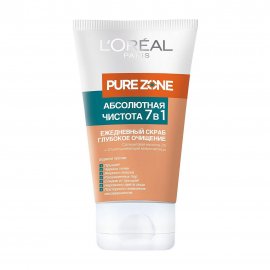 L'Oreal Paris Скраб для лица абсолютная чистота 7 в 1 Pure Zone 150мл