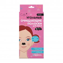 Cettua Полоски очищающие угольные для носа 6шт